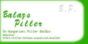 balazs piller business card