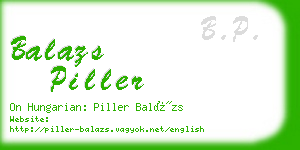 balazs piller business card